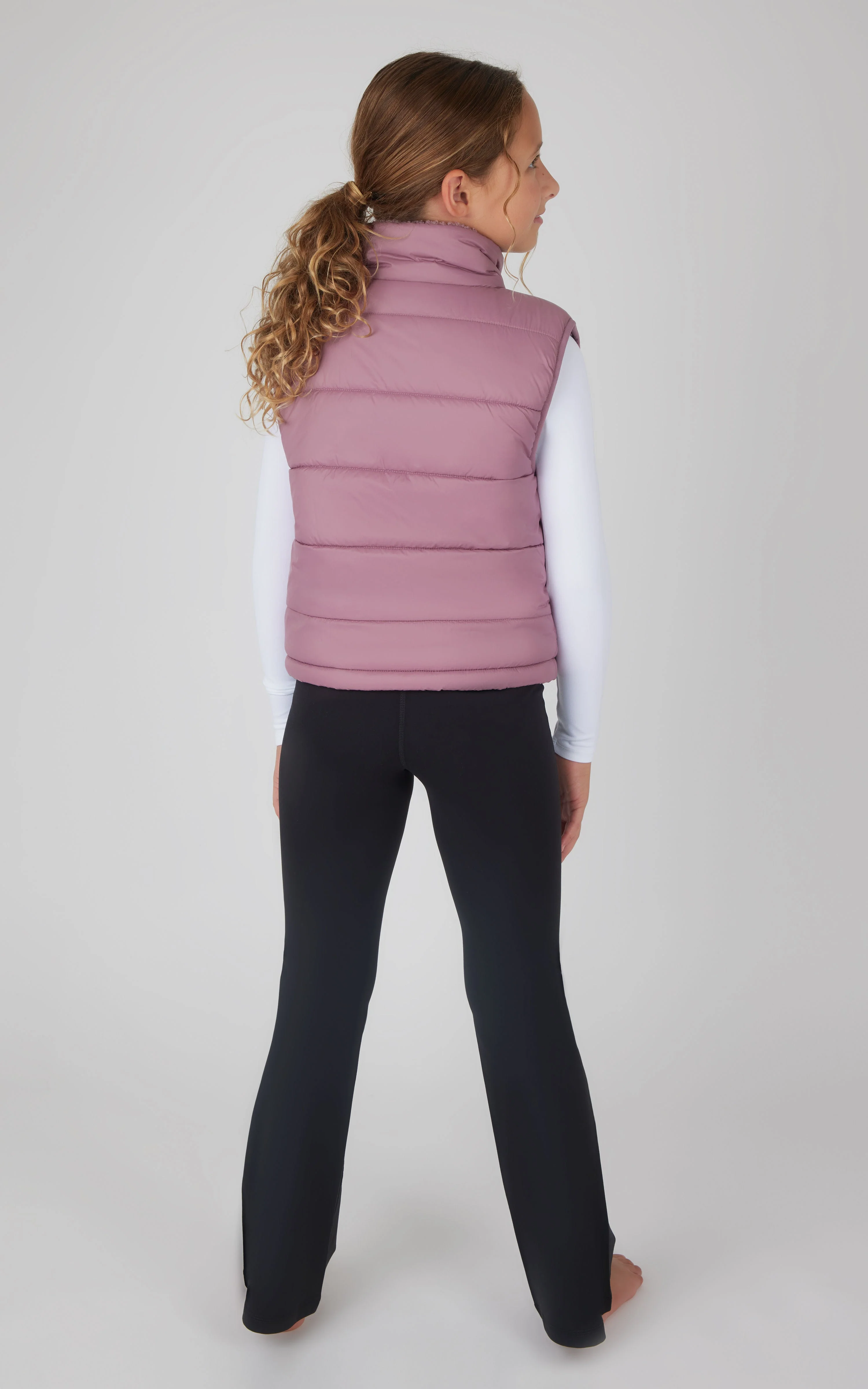 Girls Quilted Vest & Super Soft Top & Flare Legging Set - Image 22