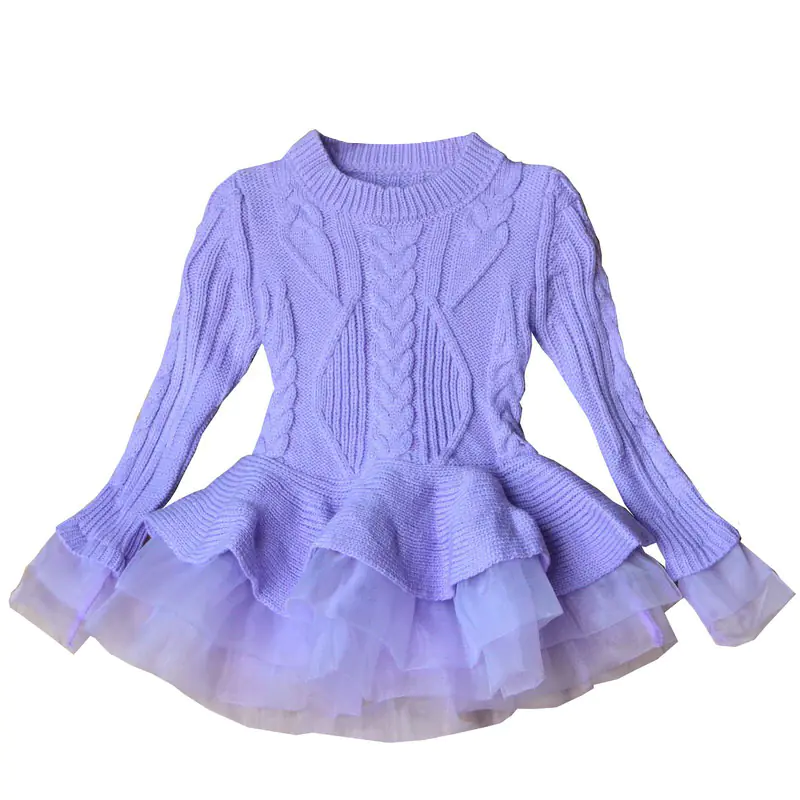 Girls' Sweater Dress Long Sleeve - Image 31
