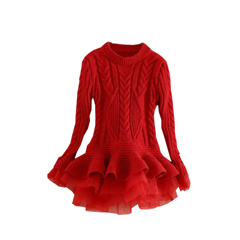 Girls' Sweater Dress Long Sleeve - Image 48