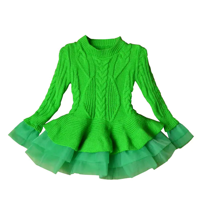 Girls' Sweater Dress Long Sleeve - Image 6