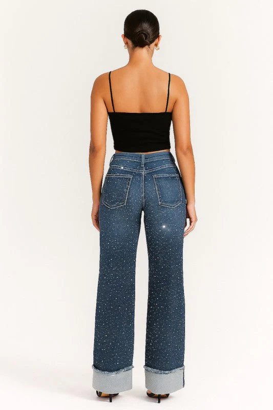 GJG Denim Gary Low Rise Rhinestone Jean Monterey Wash - Image 2