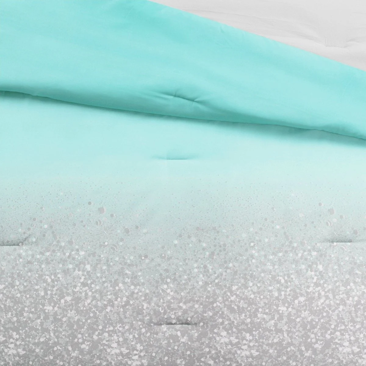Glitter Ombre Metallic Print Comforter Set With Pillowcases - Image 4