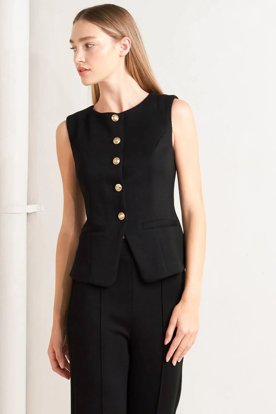 Glossy Glam Woven Vest - Image 3