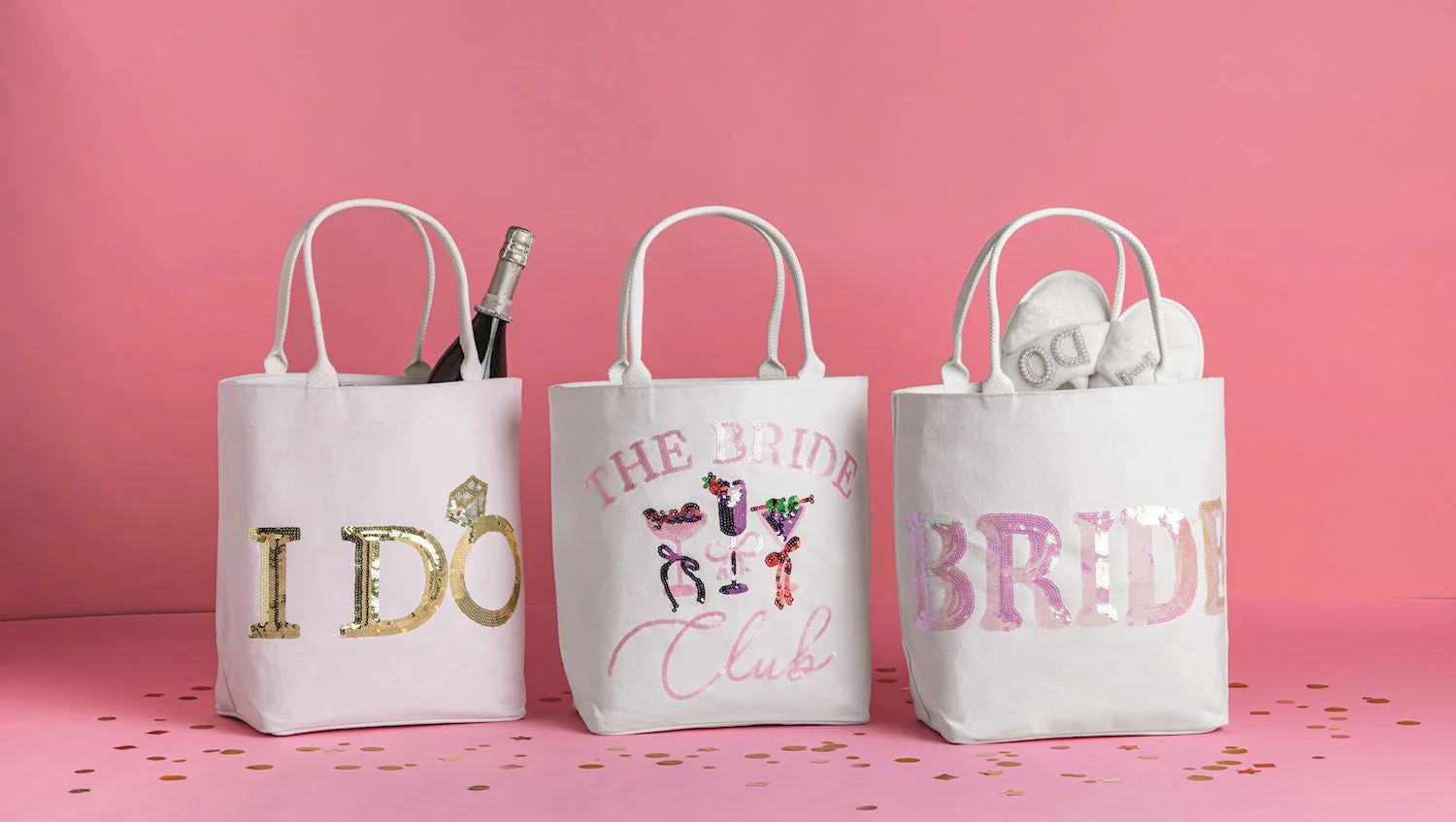 Gold Bride Sparkle Tote I Do - Image 2