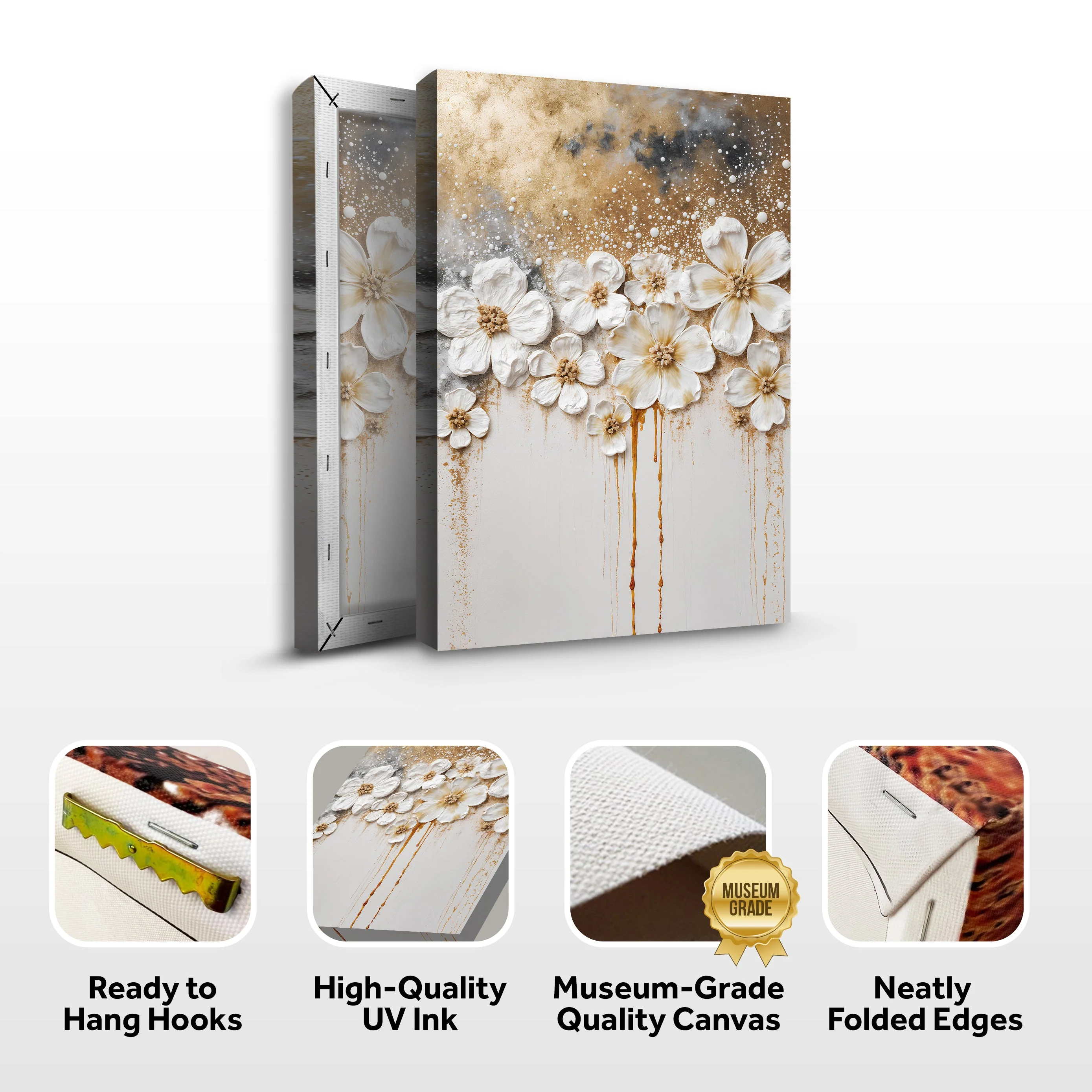 Gold Floral Wall Art - Image 8