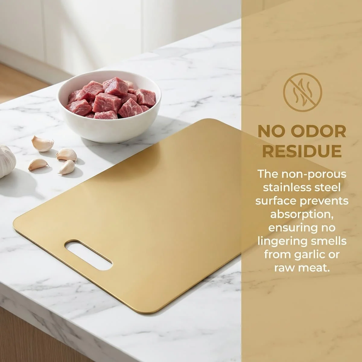 Gold Titanium Stainless Steel Chopping Board - Image 8