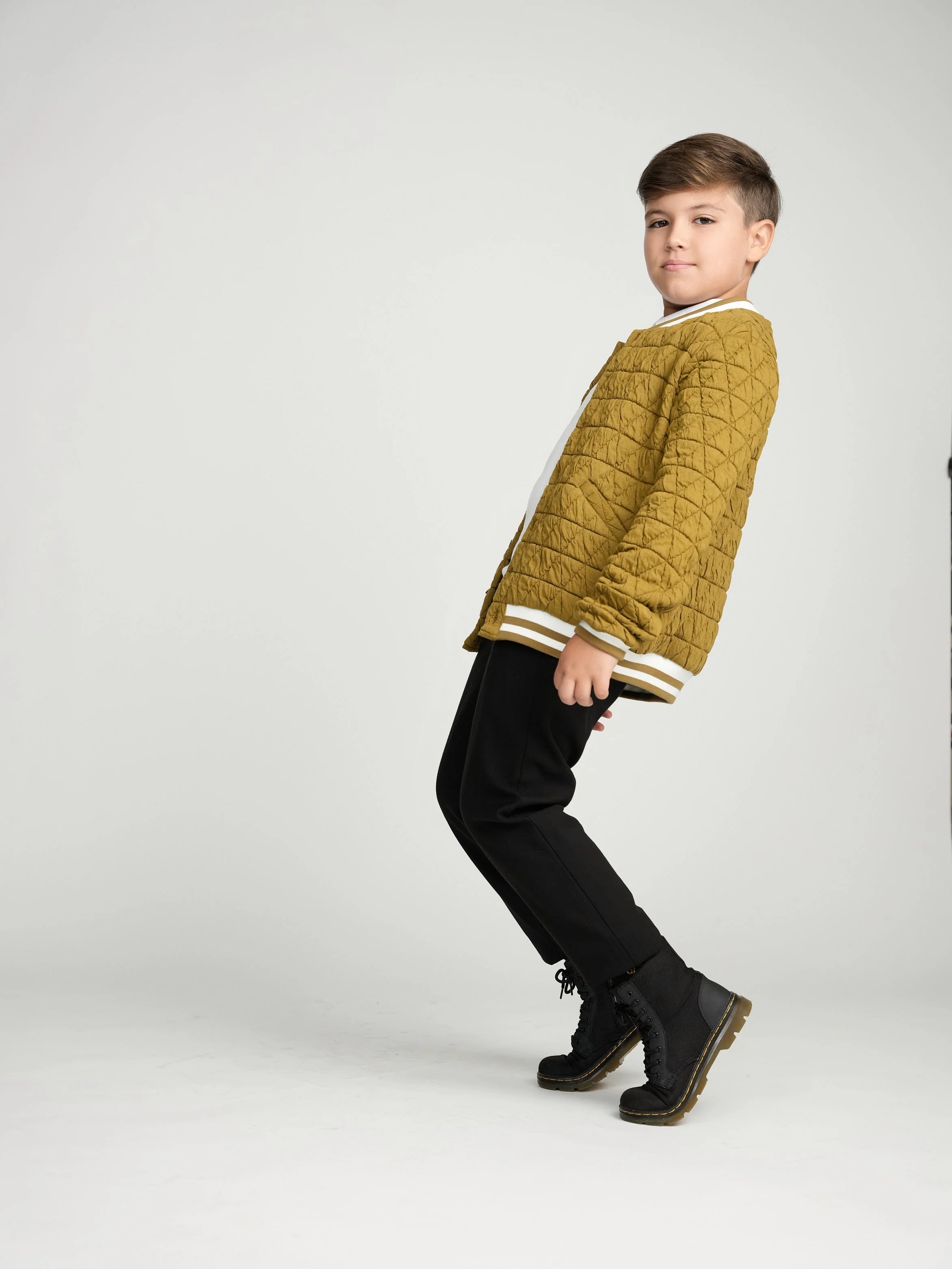 Golden Brown Varsity Bomber - Image 5