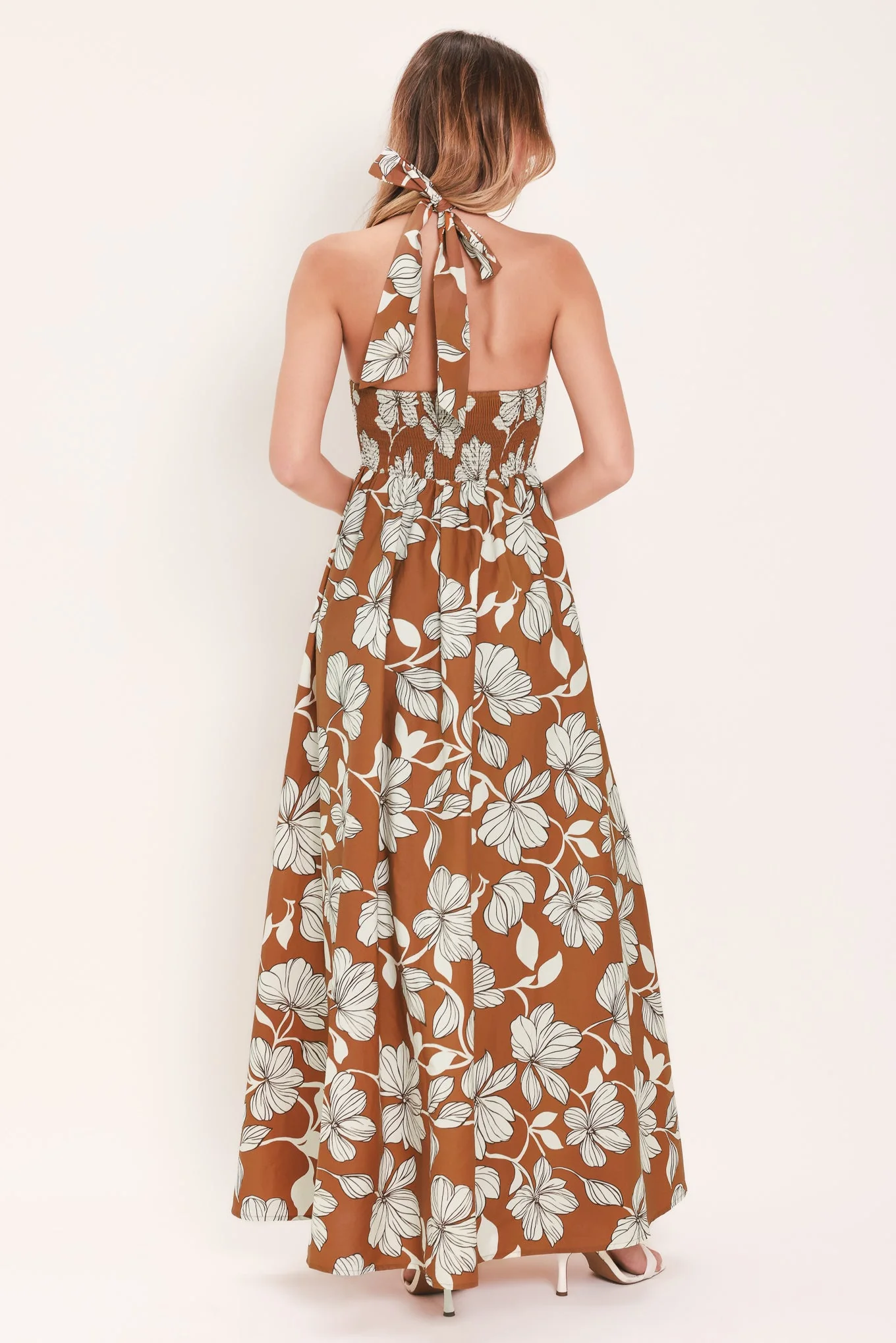 Golden Isle Floral Woven Maxi Dress - Image 6