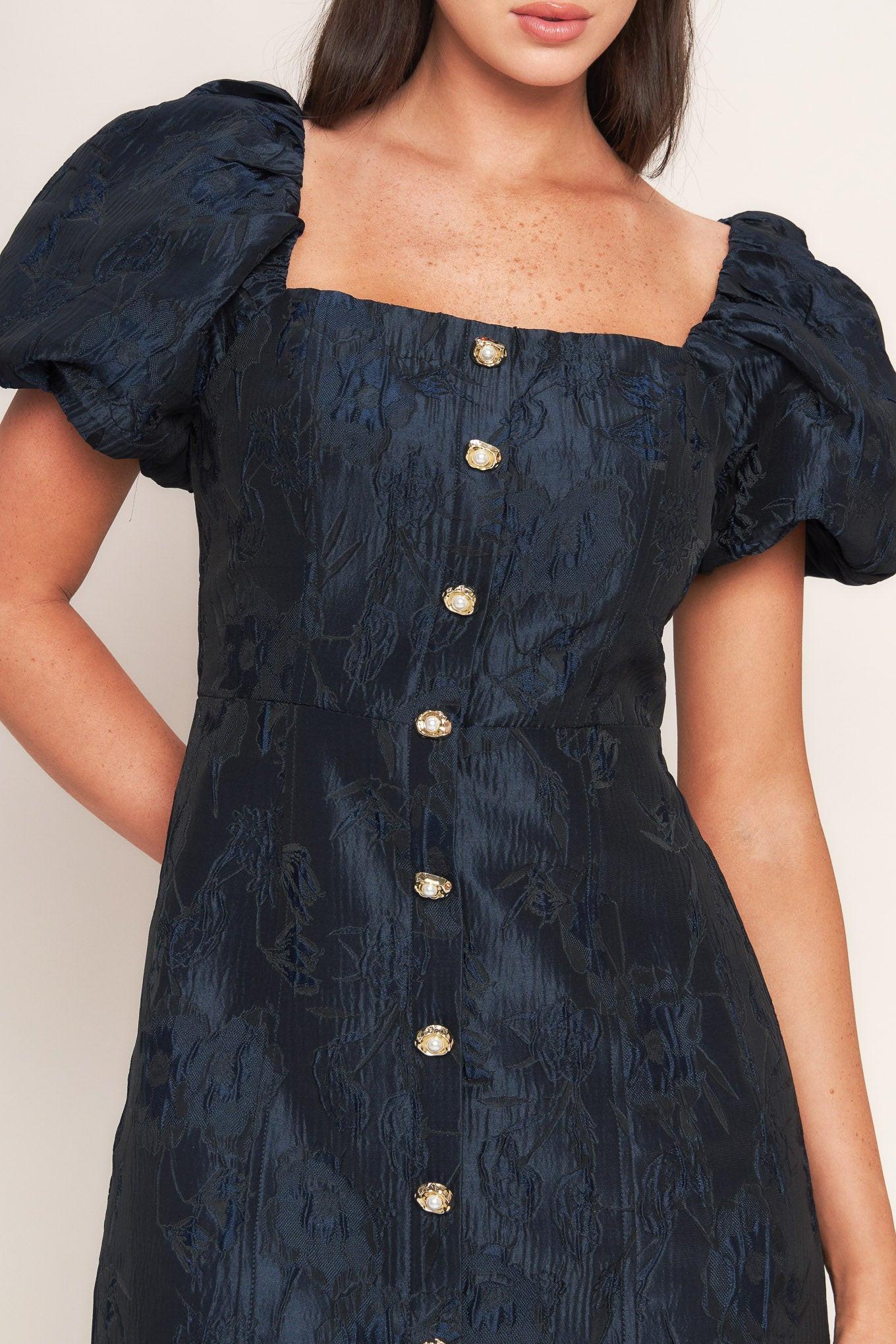Golden Moon Woven Mini Dress - Image 2