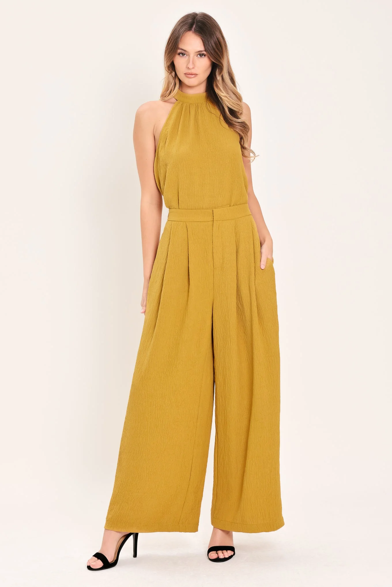 Golden State of Mind Woven Halter Top - Image 5