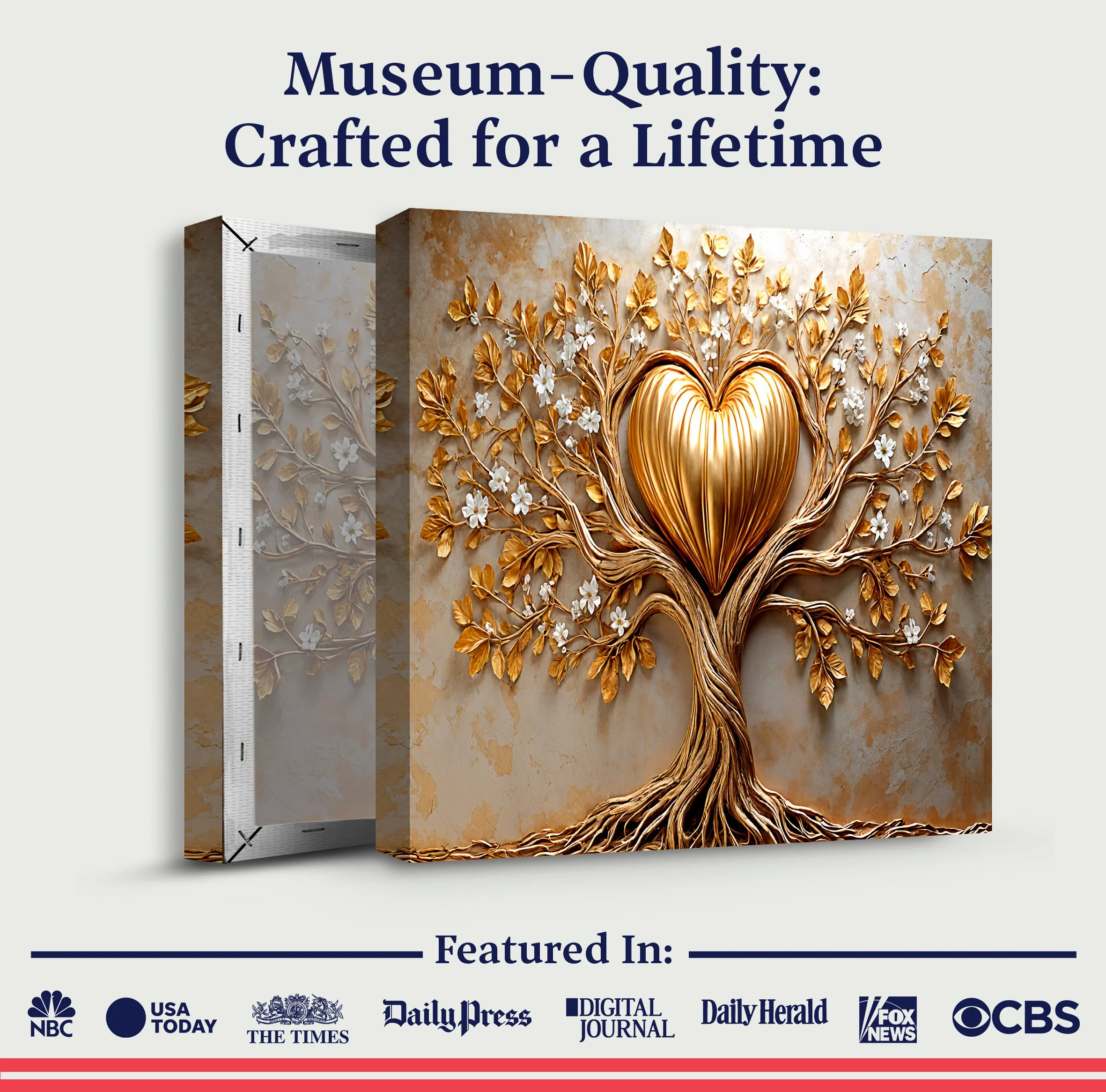 Golden Tree Heart Wall Art - Image 6