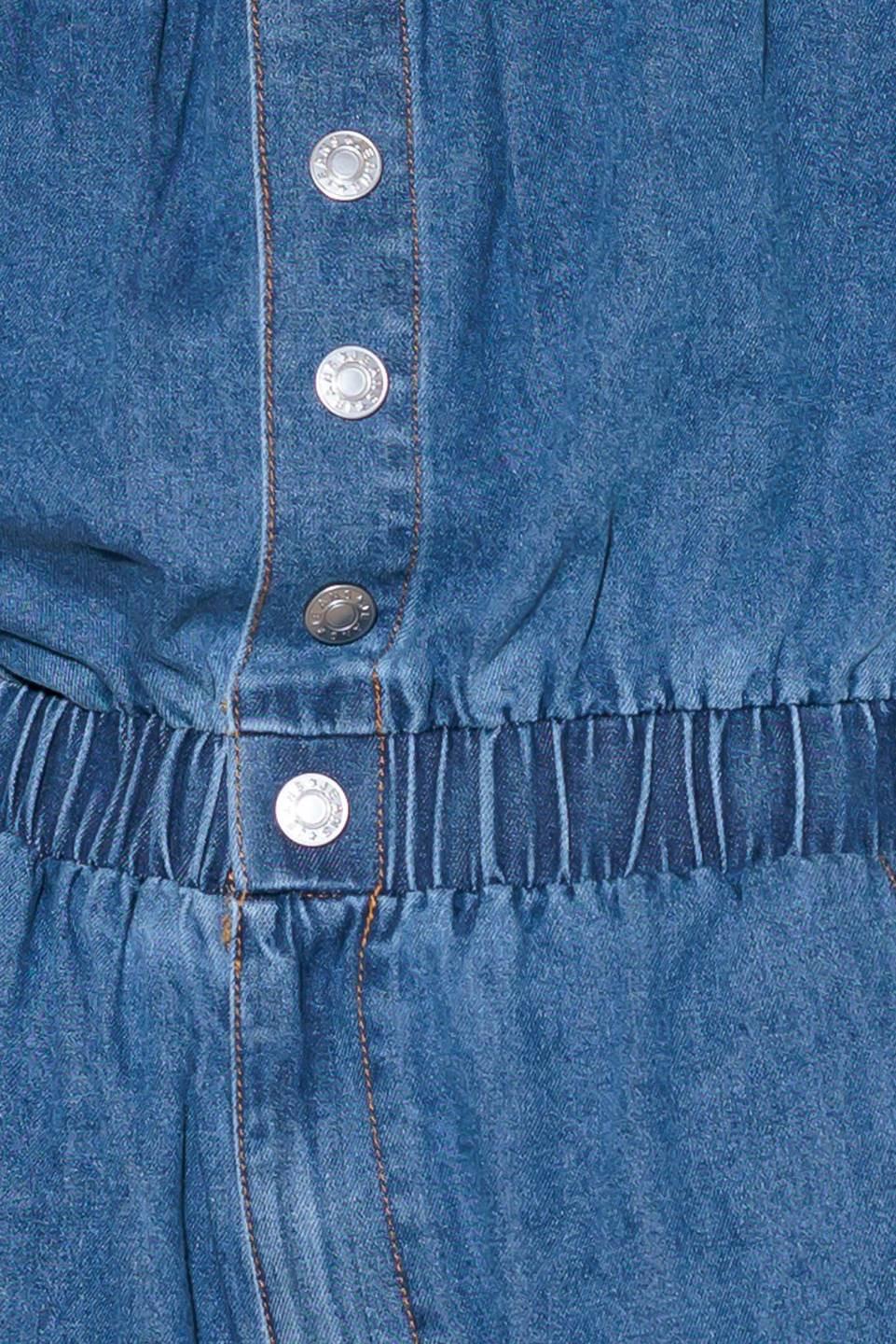 Gracefully Wrapped Medium Denim Romper - Image 8