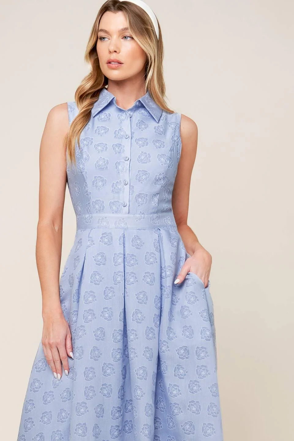 Grand Entrance Woven Midi Dress - Image 6