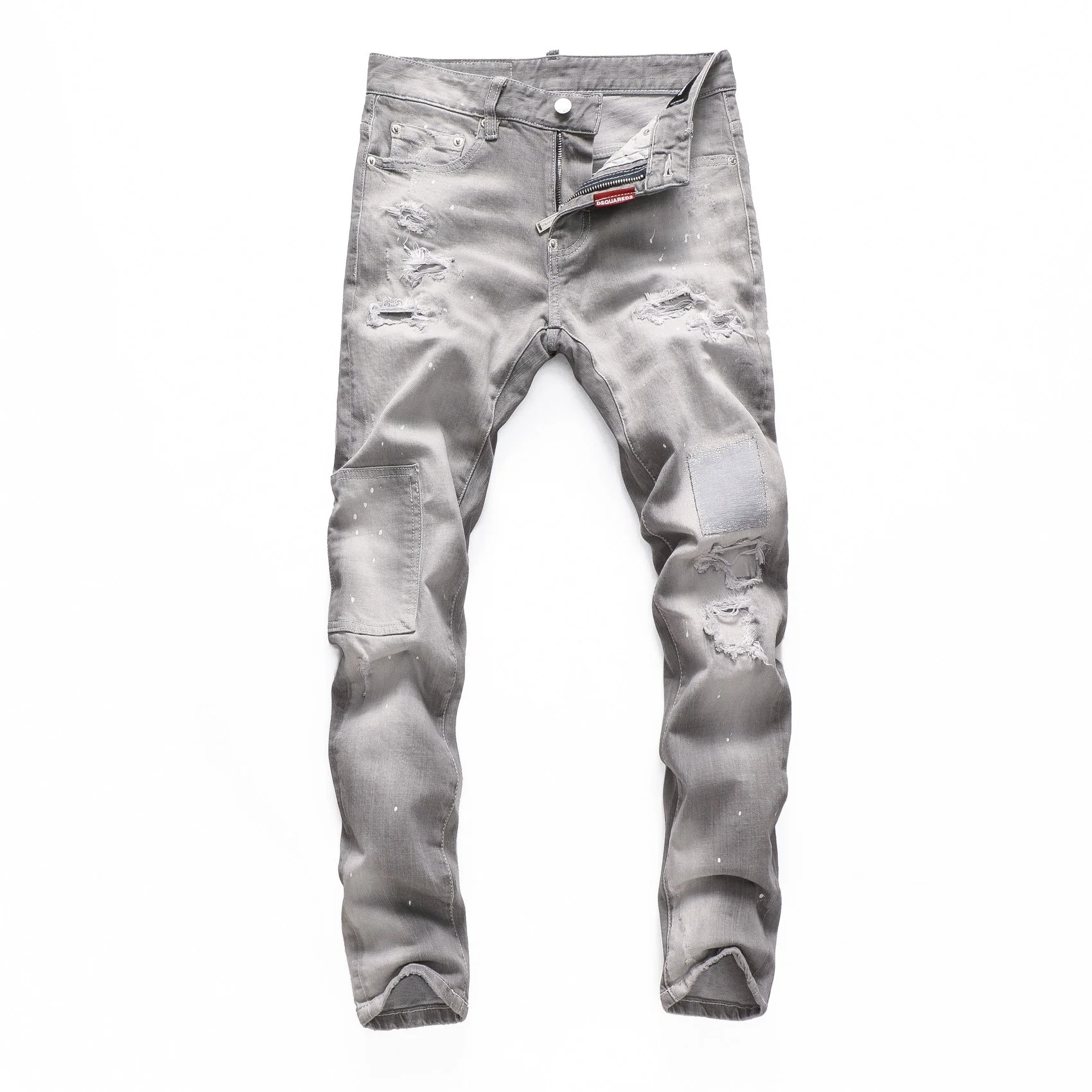 Grey Hong Kong Feng Shui Wash Slag Men's Jeans