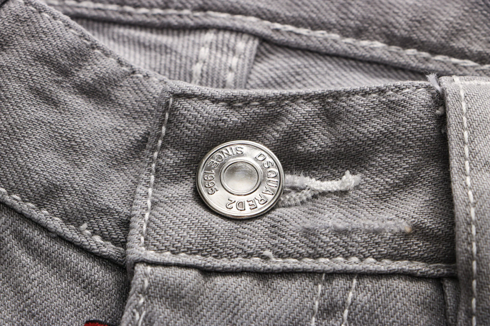 Grey Hong Kong Feng Shui Wash Slag Men's Jeans - Image 3