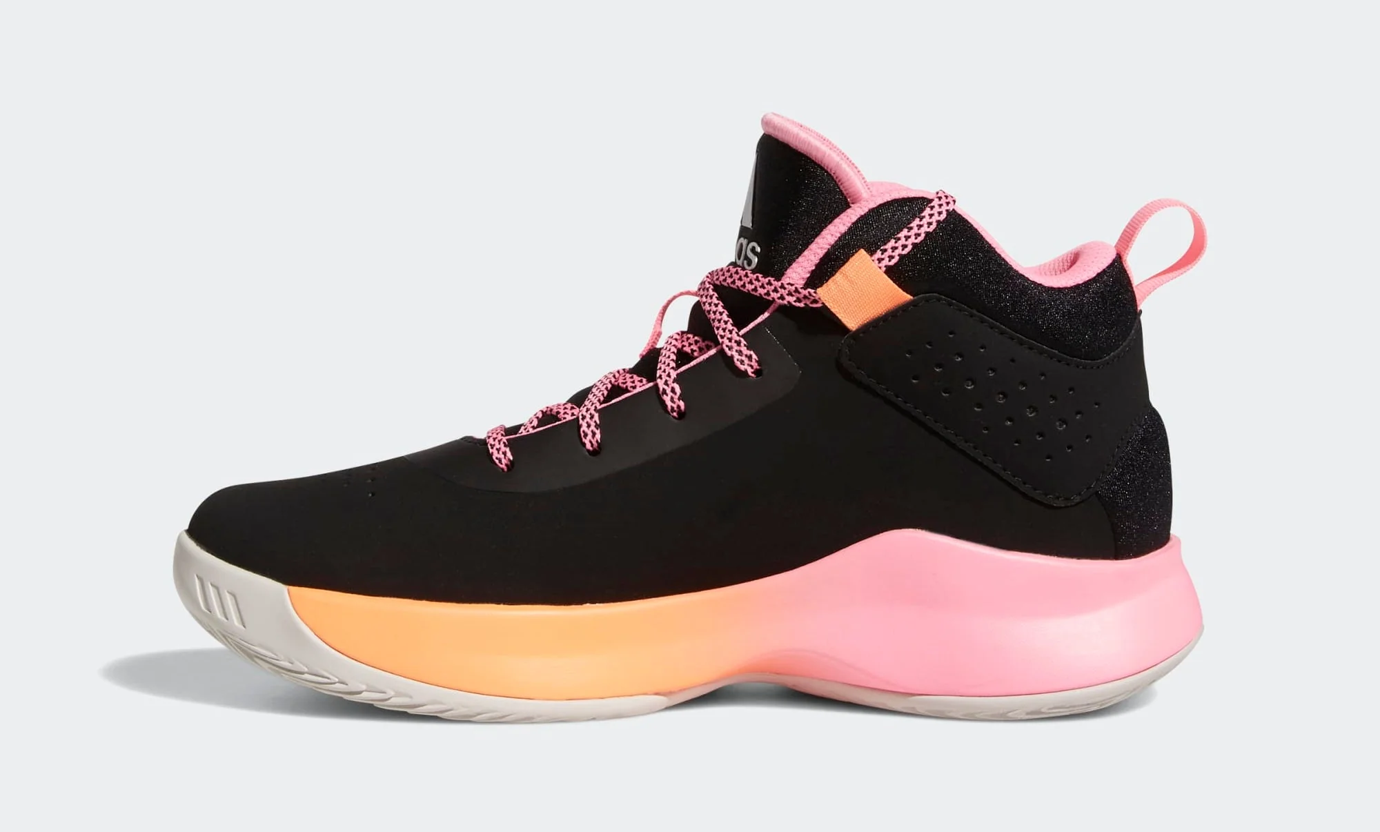[GX4793] Youth adidas Cross ‘Em up 5 Wide (GS) ‘Black Beam Pink' - Image 3