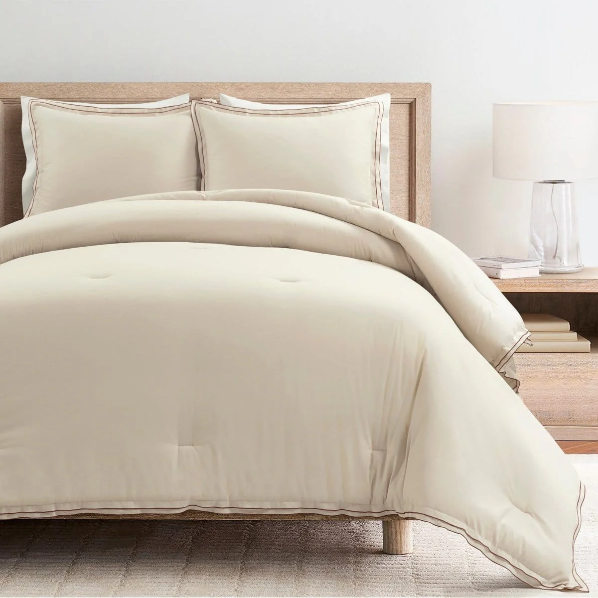 Hampton Double Flange Embroidered Contrast Edge Comforter Set - Image 21
