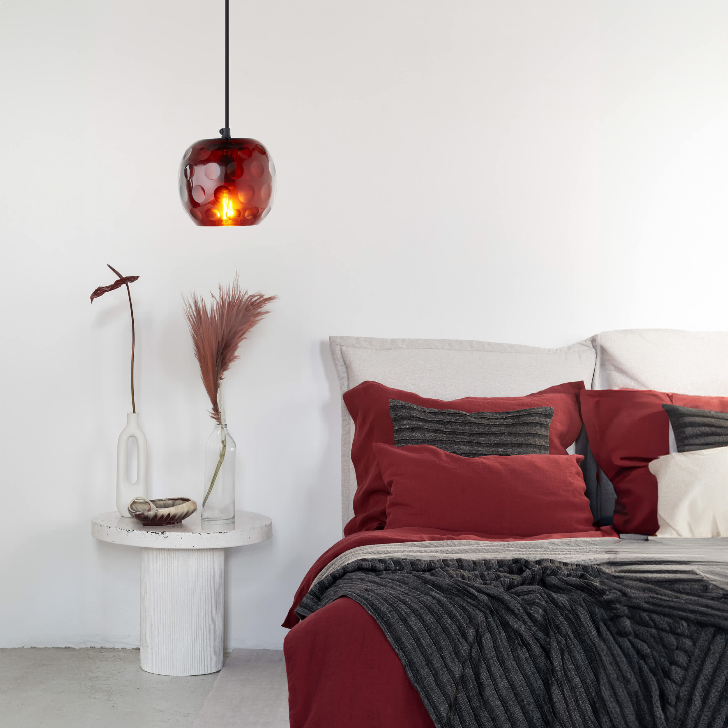 River of Goods Hanging Lamp - Red & Black - Image 4