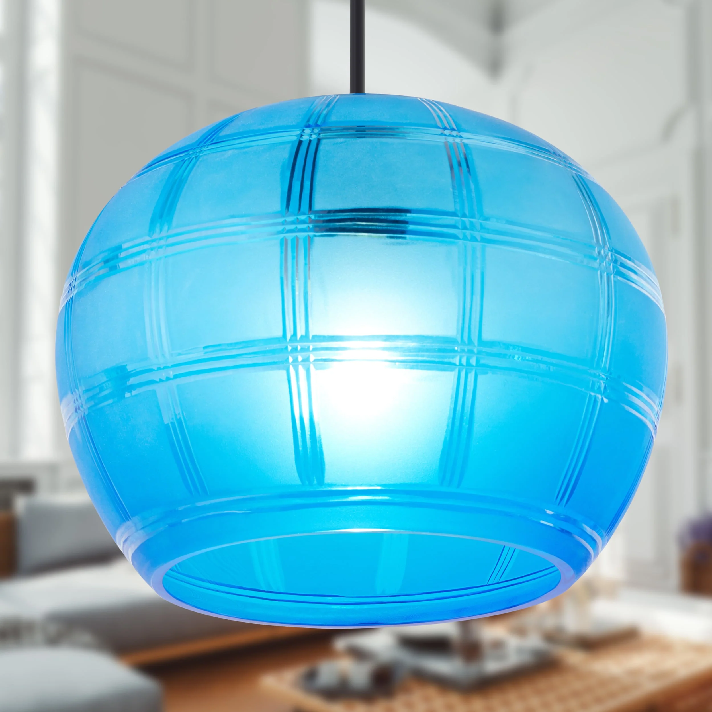 River of Goods Hanging Lamp - Blue & Black - Image 2