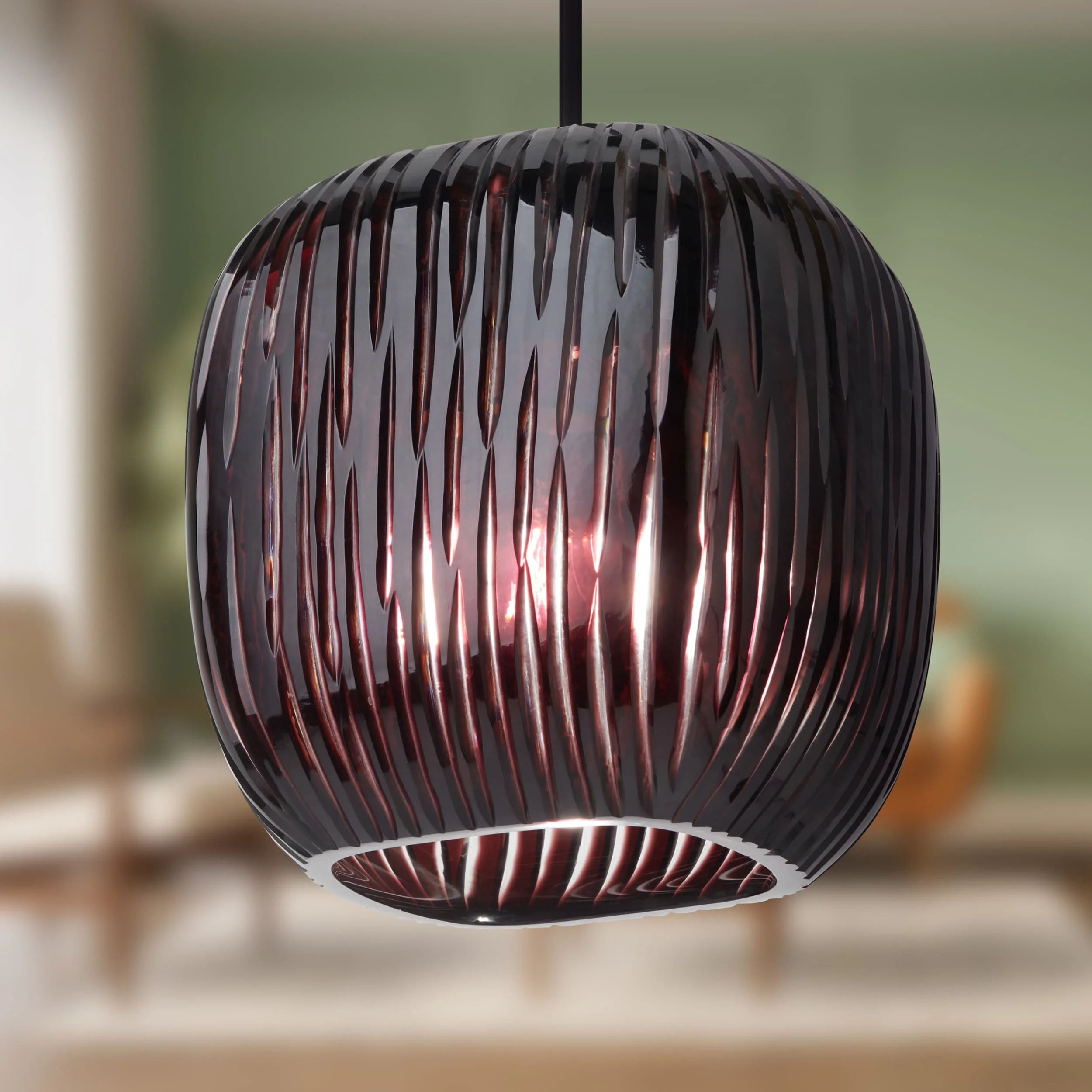River of Goods Hanging Lamp - Plum & Black - Image 2