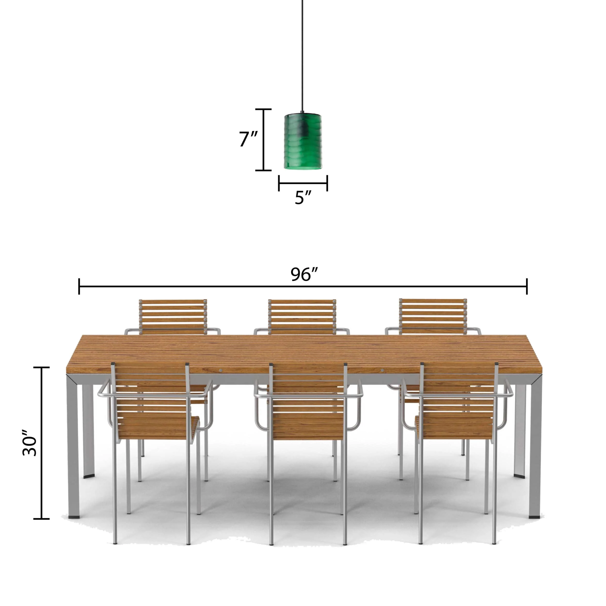 River of Goods Hanging Lamp - Green & Black - Image 6