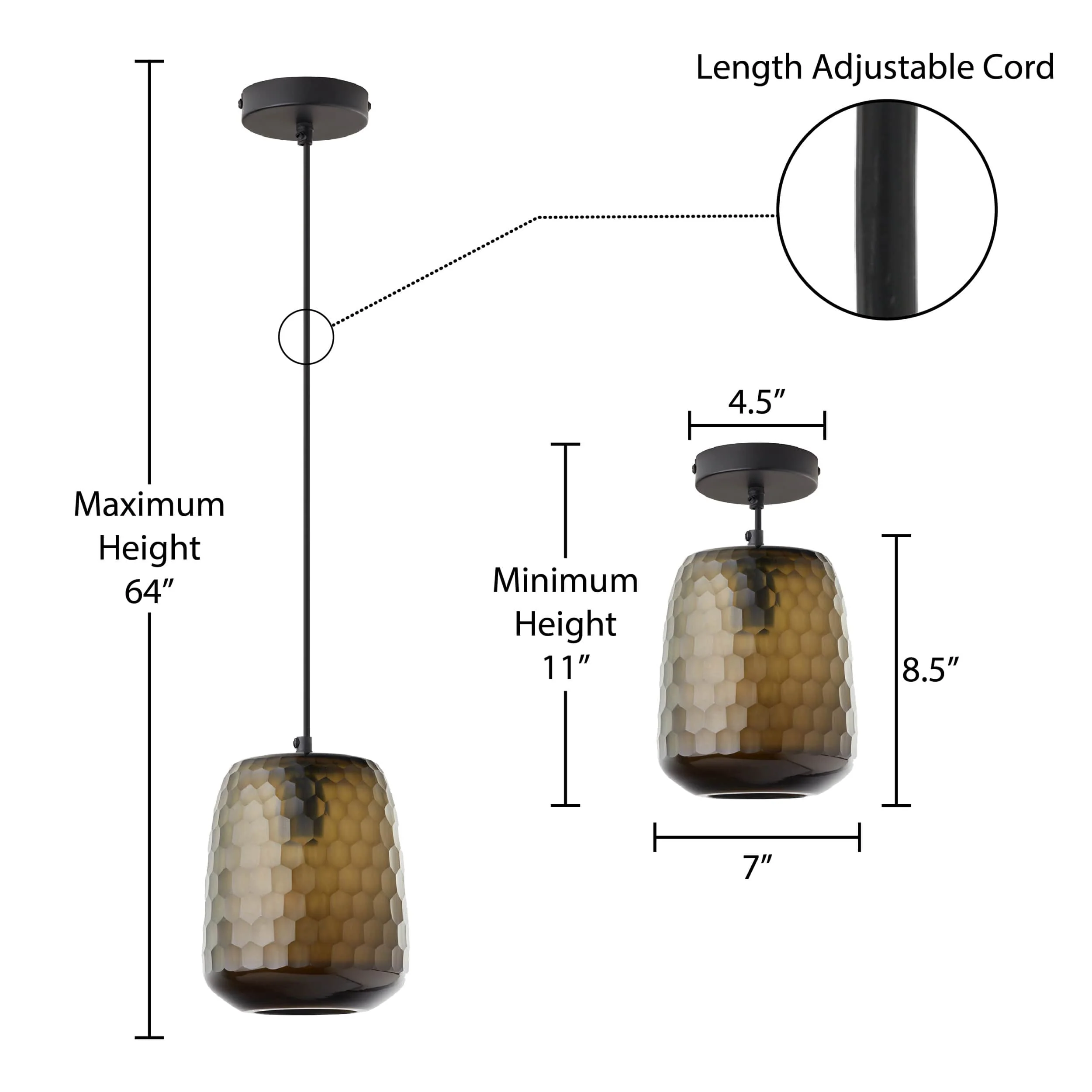 River of Goods Hanging Lamp - Brown & Black - Image 5