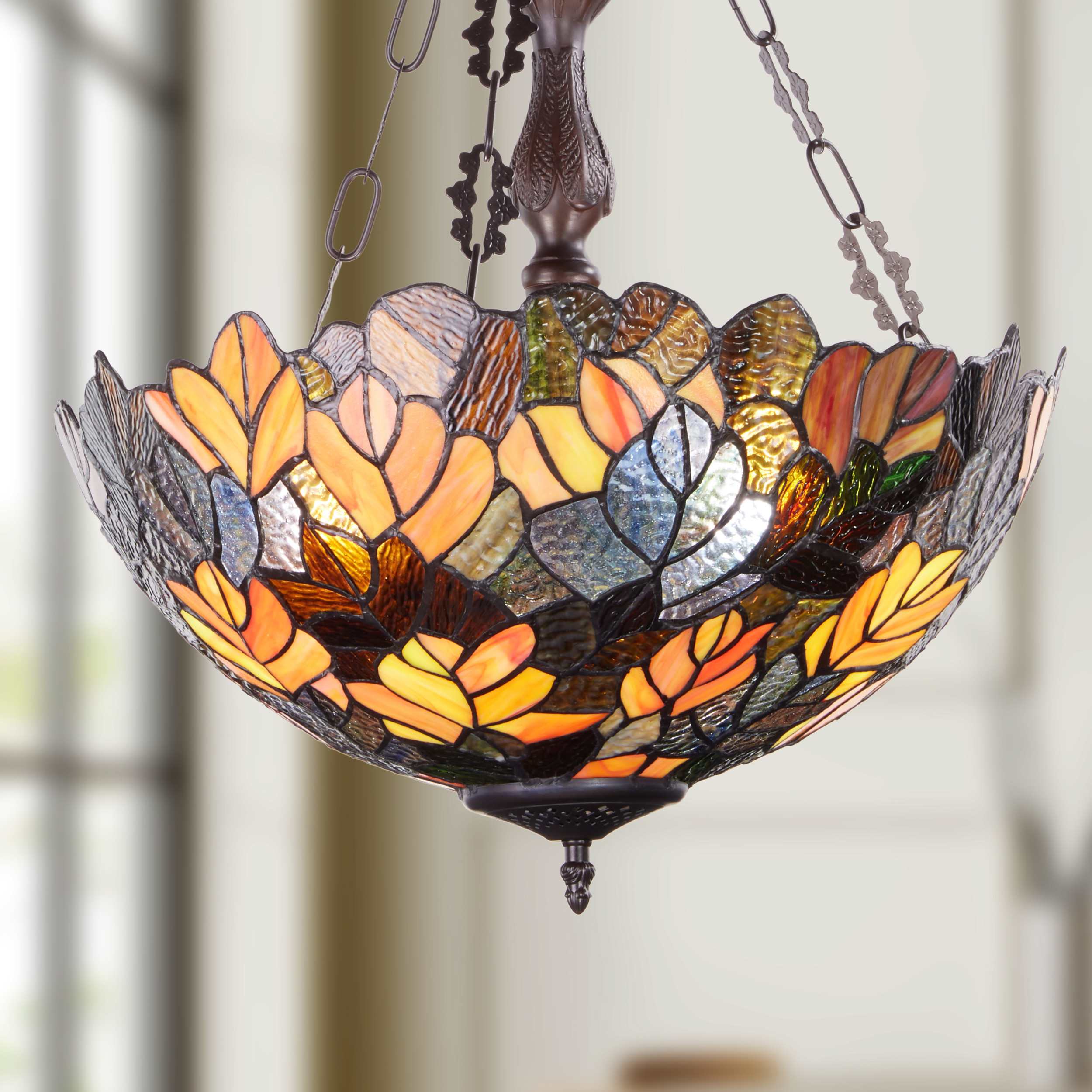 River of Goods Hanging Lamp - Amber, Red, Orange & Brown - Image 2