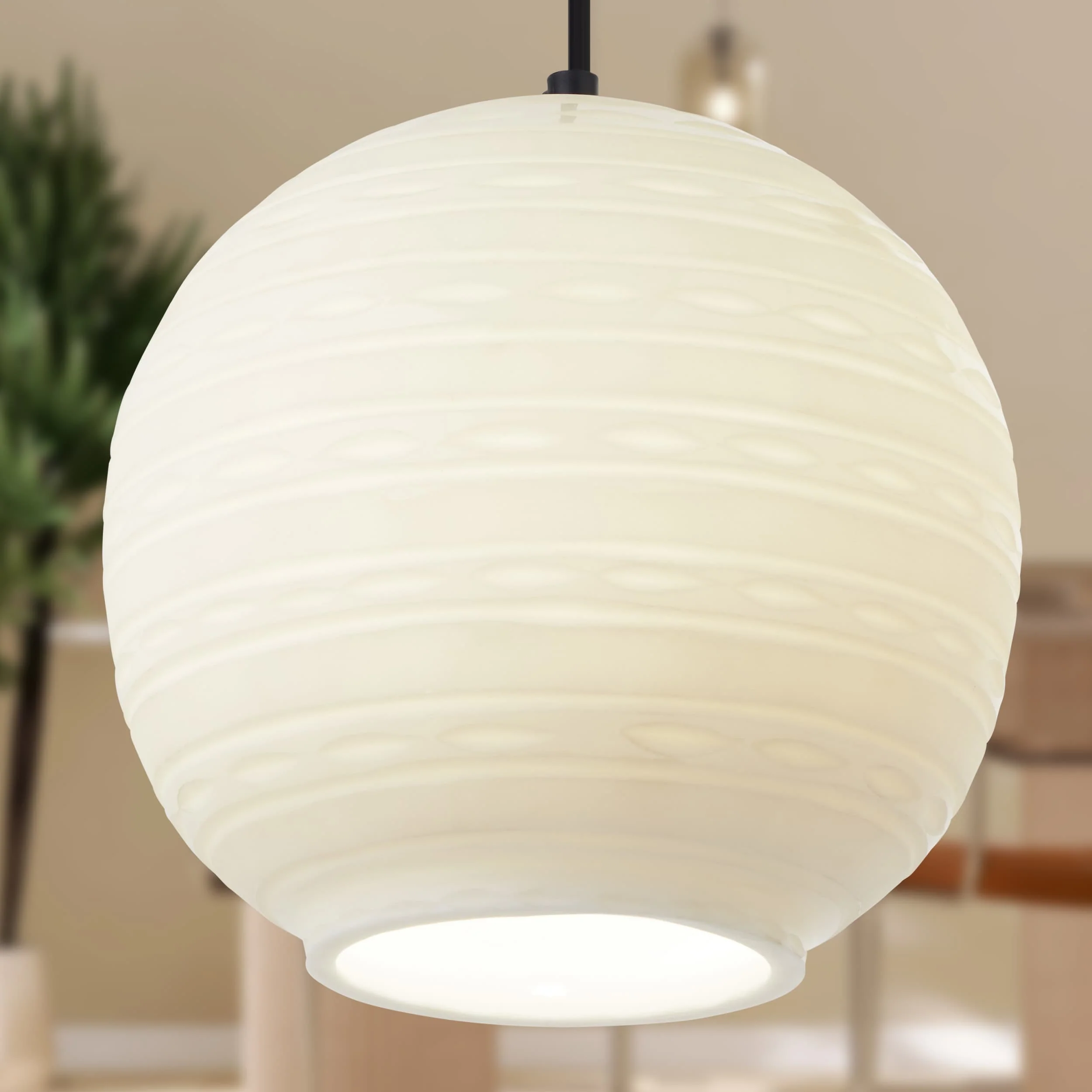 River of Goods Hanging Lamp - White & Black - Image 2