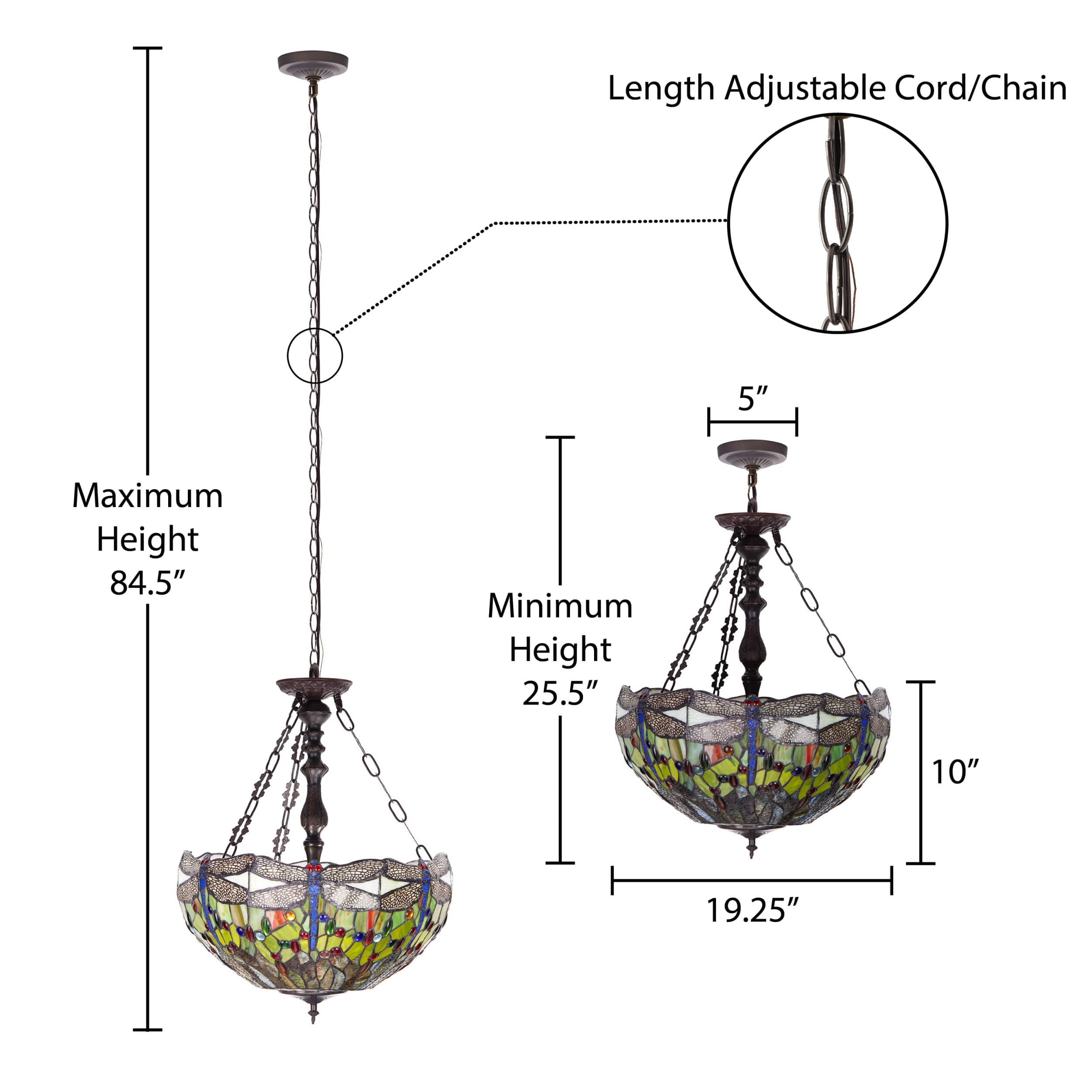 River of Goods Hanging Lamp - Green, Blue & Orange - Image 5