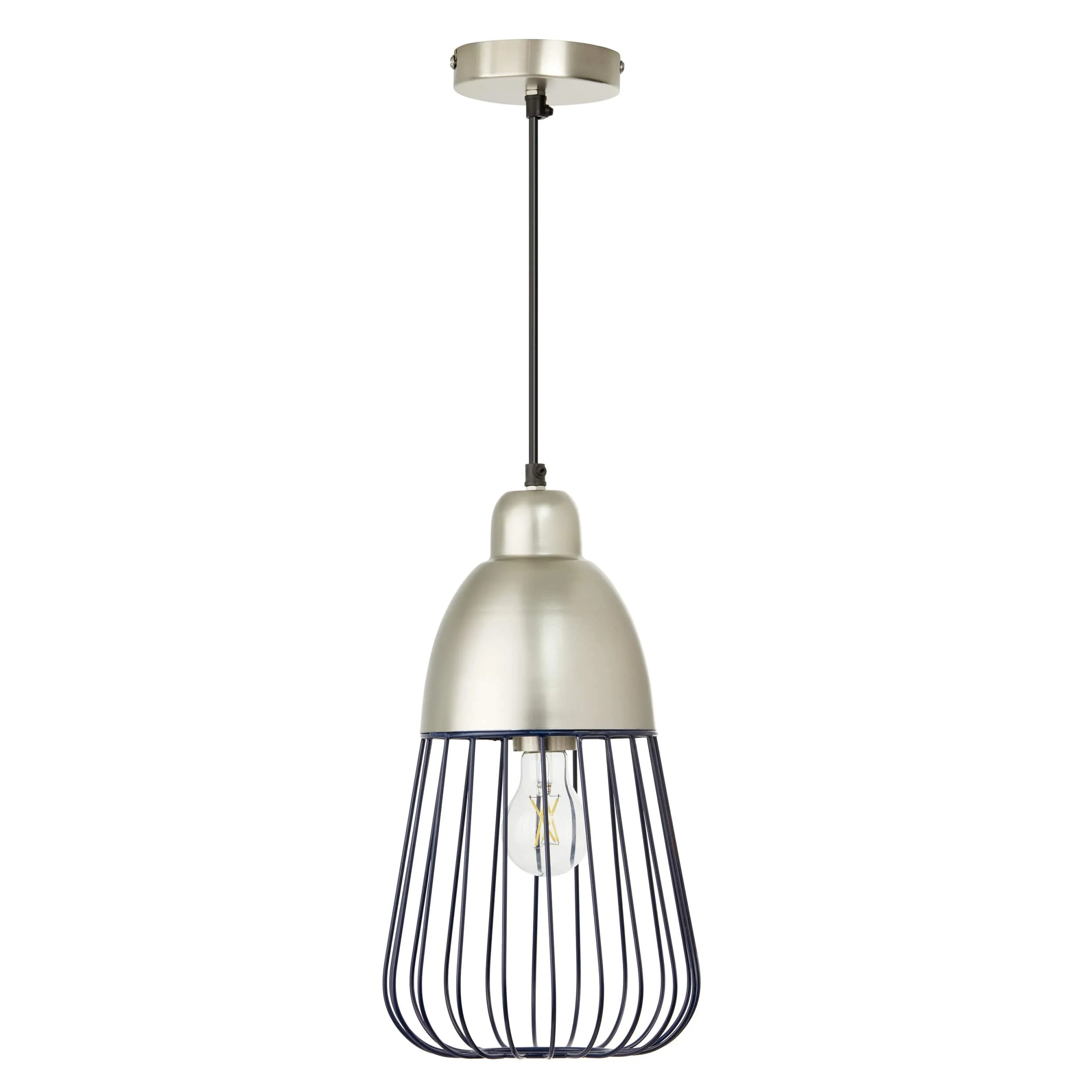 River of Goods Hanging Lamp - Dark Blue & Silver - Image 7