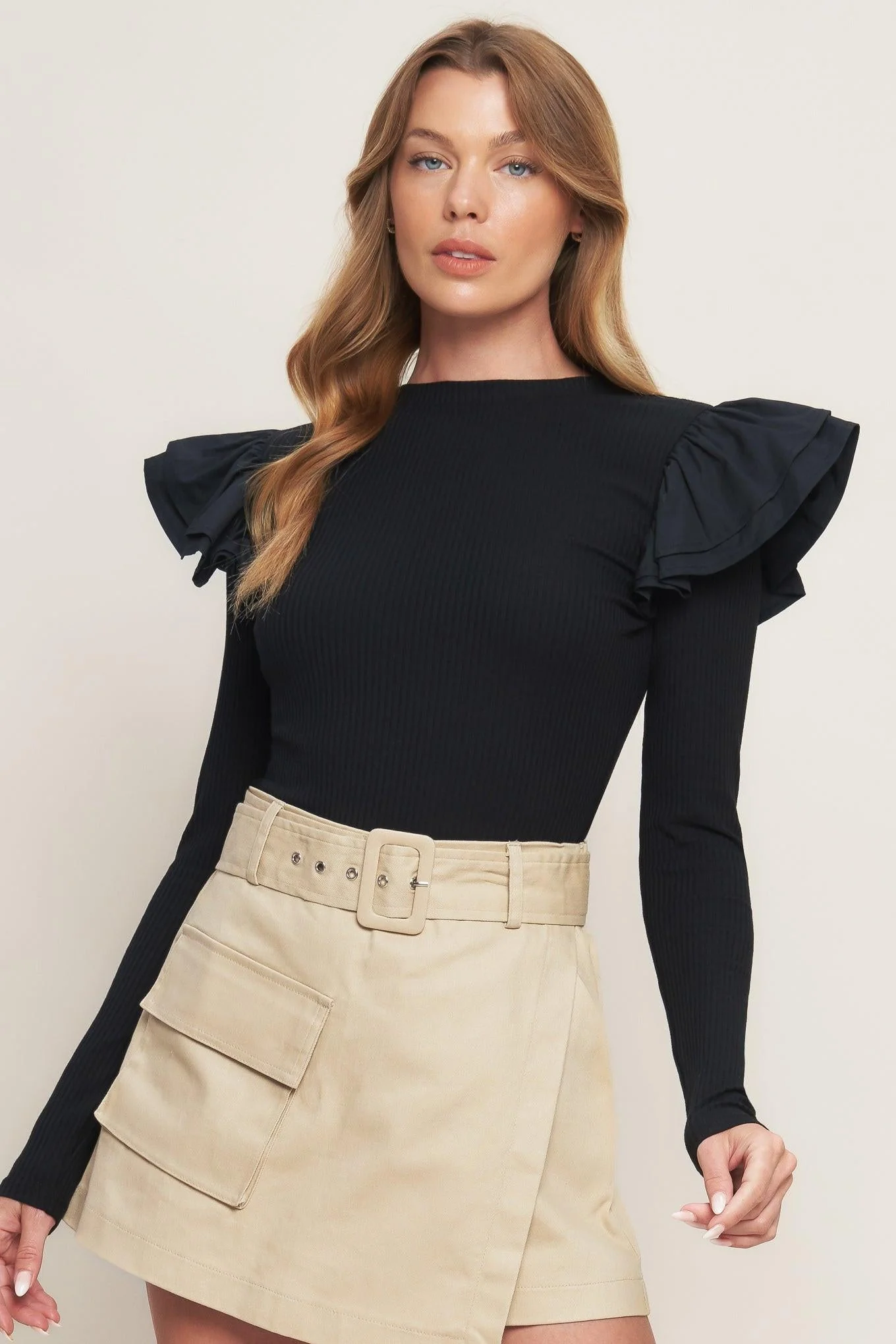 Happiest Here Black Knit Top - Image 4