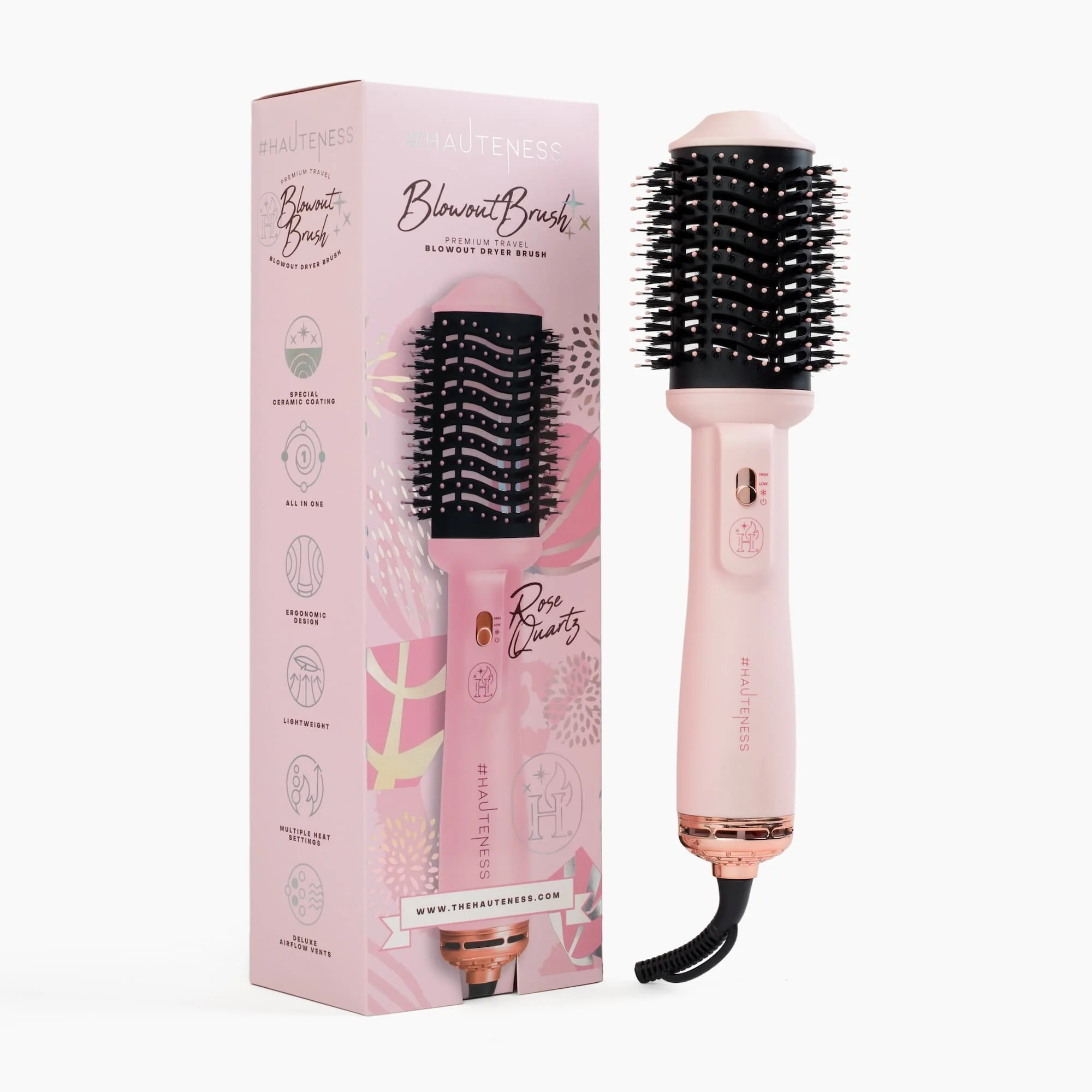 HAUTENESS - 4-in-1 Blowout Brush Hair Dryer – Hot Air Brush for Drying, Straightening & Volume - Image 11