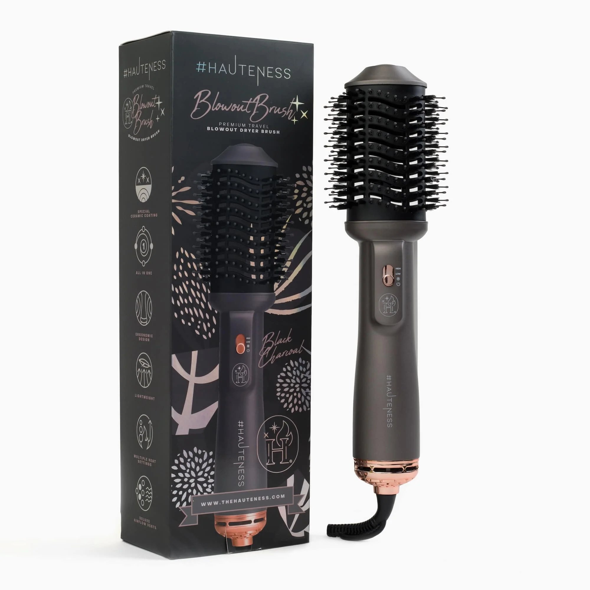 HAUTENESS - 4-in-1 Blowout Brush Hair Dryer – Hot Air Brush for Drying, Straightening & Volume - Image 5