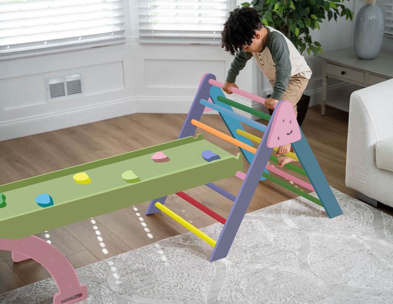 Hazel | Pikler Triangle, Slide & Rocker Set - Image 31