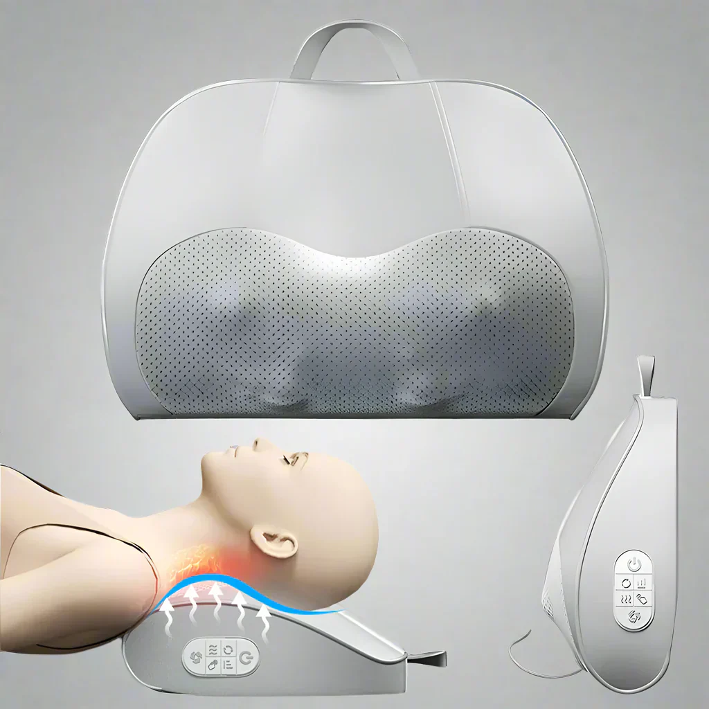 Heated Shiatsu Massage Pillow with Infrared Therapy