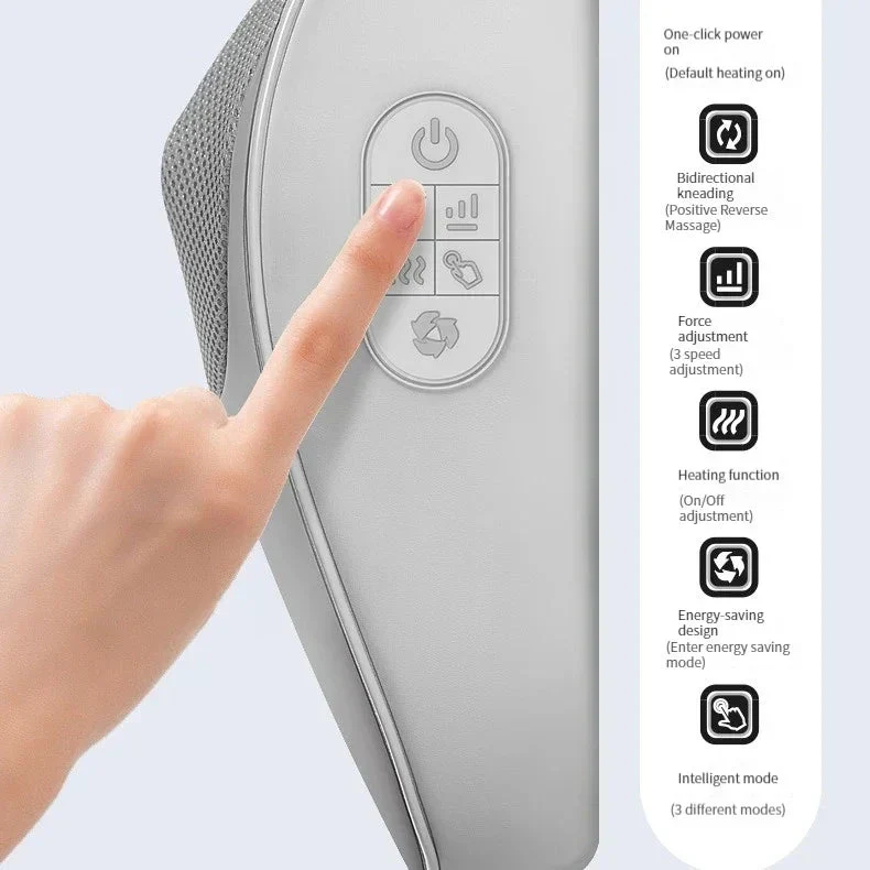 Heated Shiatsu Massage Pillow with Infrared Therapy - Image 5