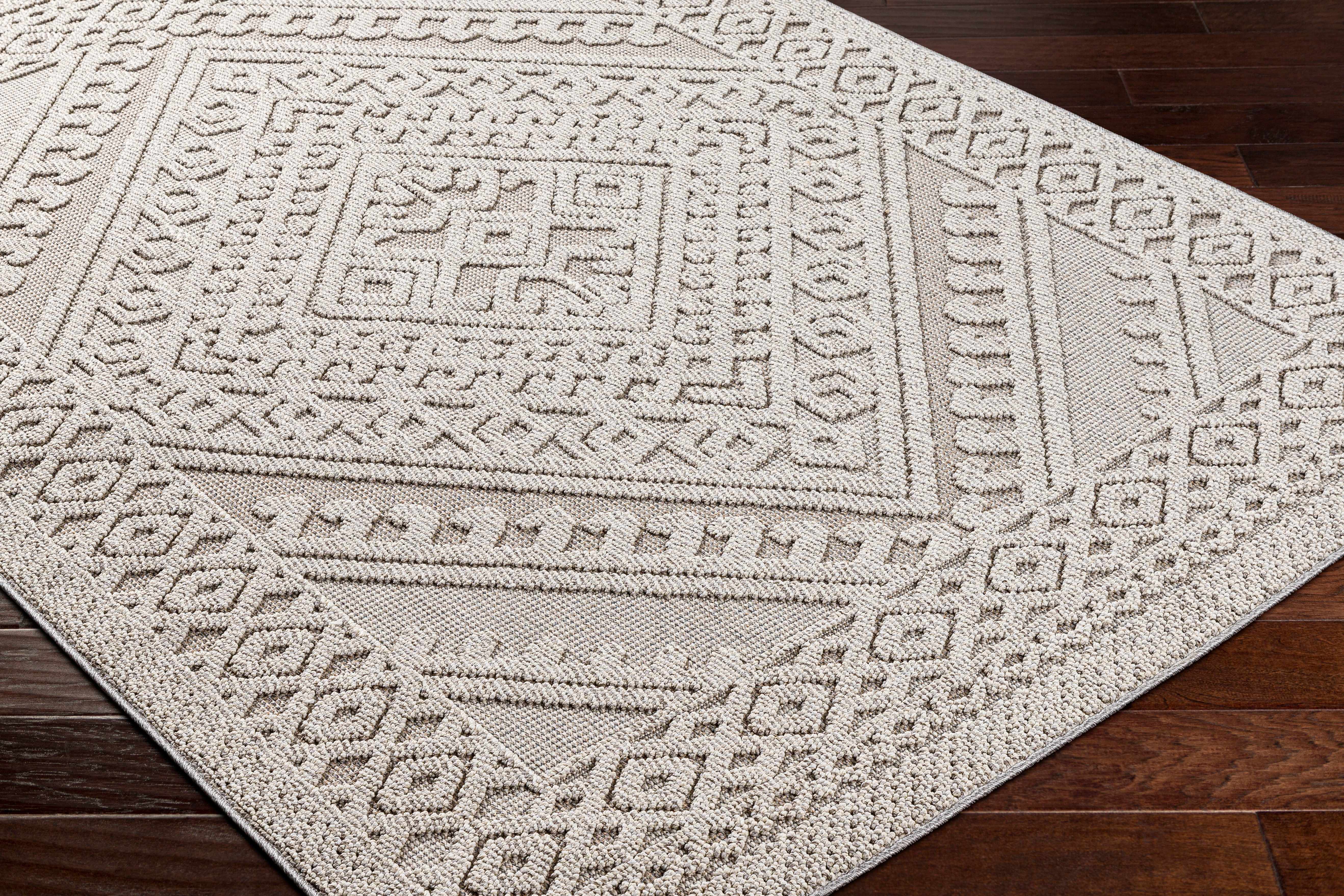 Hibah Natural Gray Outdoor Area Rug - Clearance - Image 4