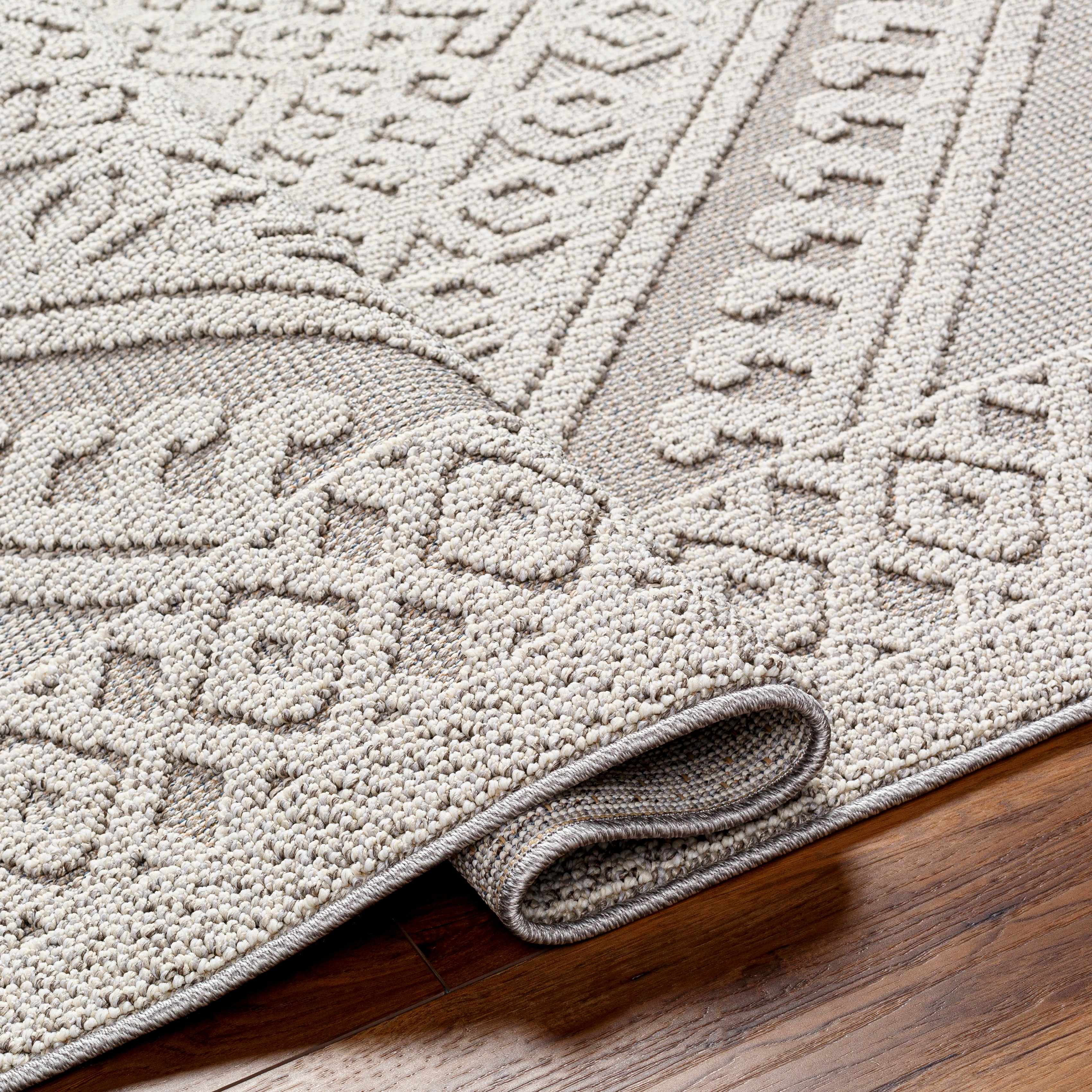 Hibah Natural Gray Outdoor Area Rug - Clearance - Image 5