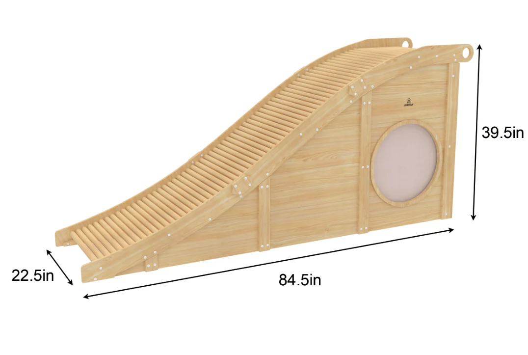 Hickory Indoor Wooden Play Slide & Tunnel - Image 5