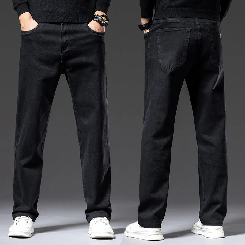 High Elastic Men's Straight Loose Spring And Autumn Jeans - Image 11
