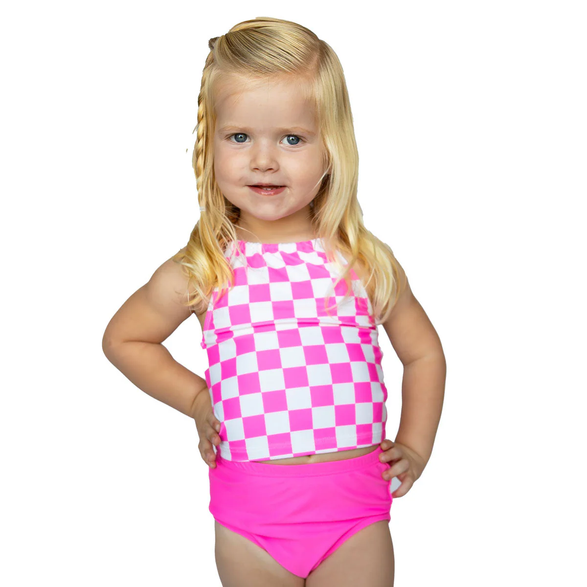 High Neck Crop Tankini Top (Girls) - Image 21