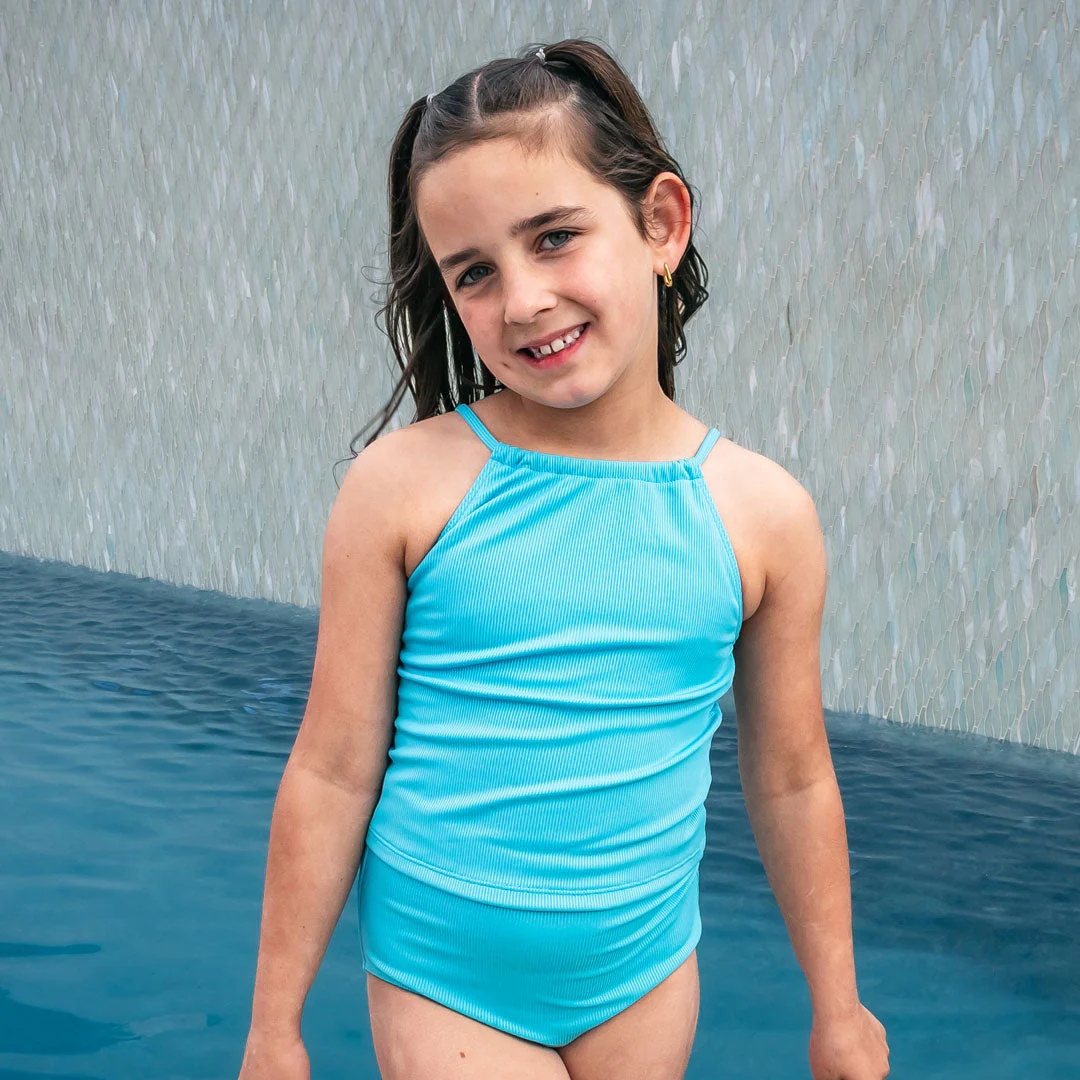 High Neck Crop Tankini Top (Girls) - Image 4