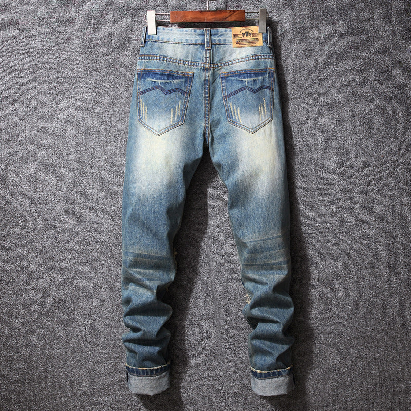 Hong Kong Style Ripped Jeans American Casual Loose - Image 2
