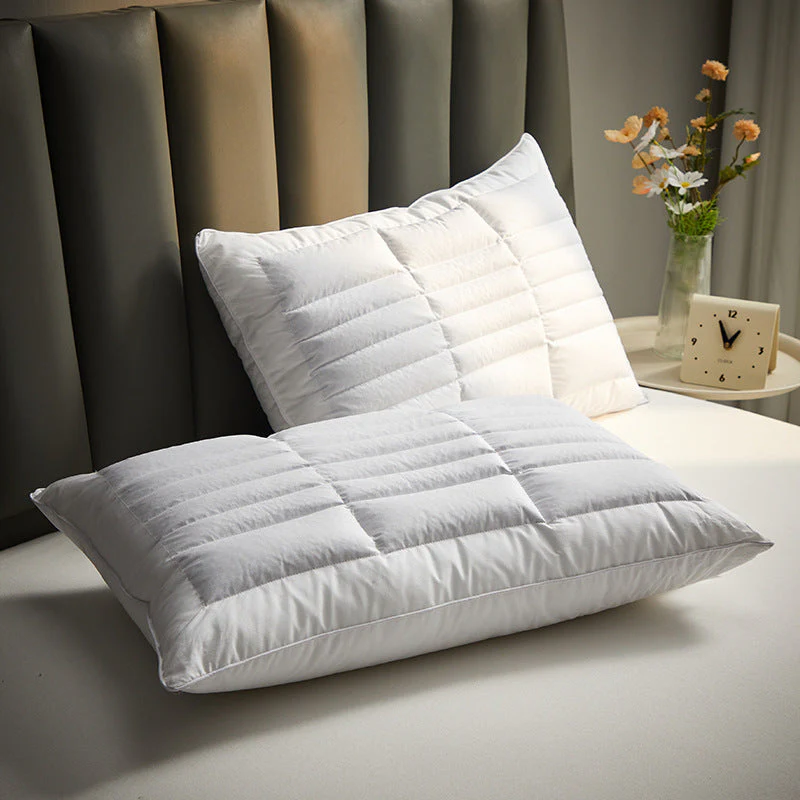 Hotel-Style Buckwheat Cervical Pillow – Pure Cotton Cover with Partition Design for Neck Support - Image 3