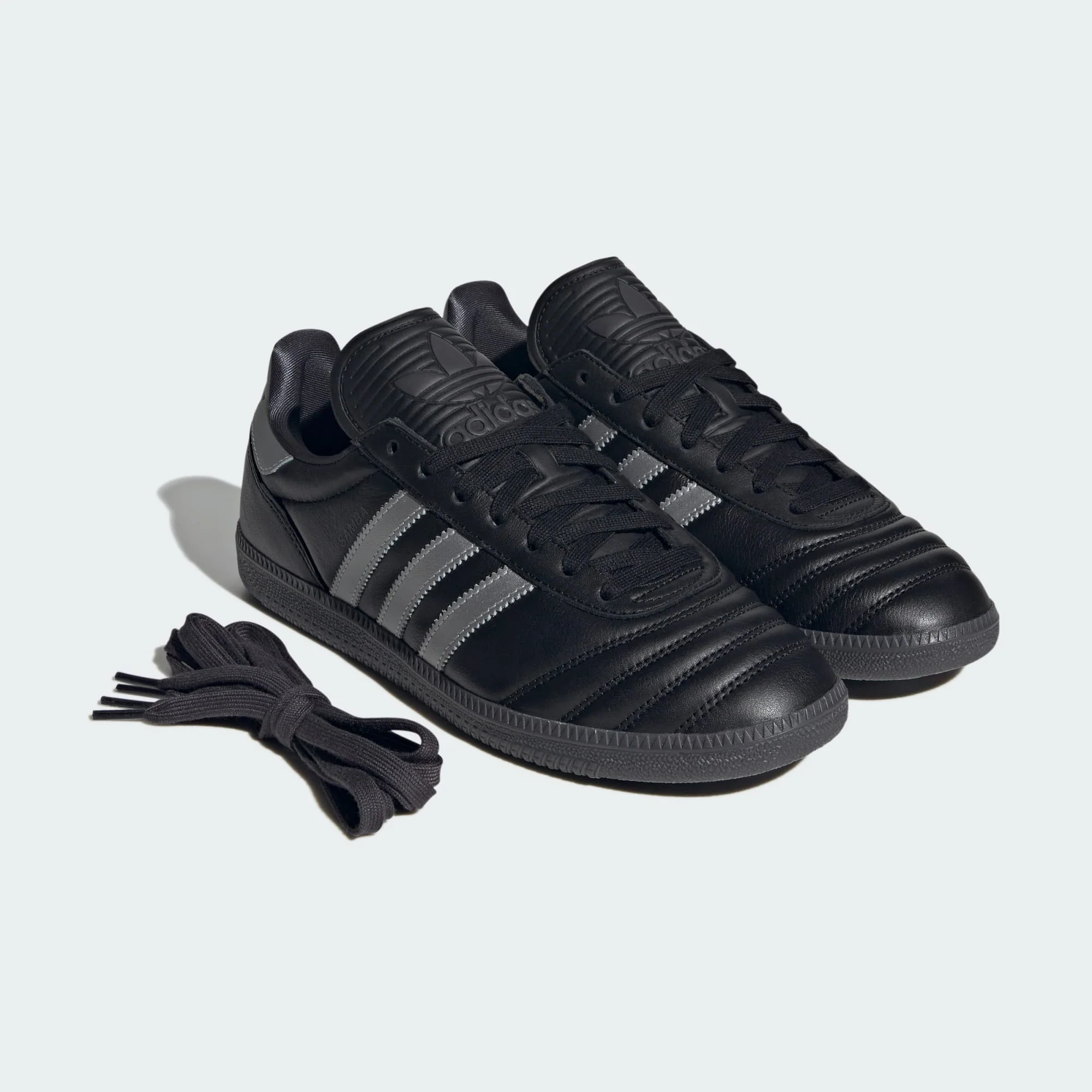[HQ9241] Men's adidas Samba JP 'Black Silver Metallic' - Image 5