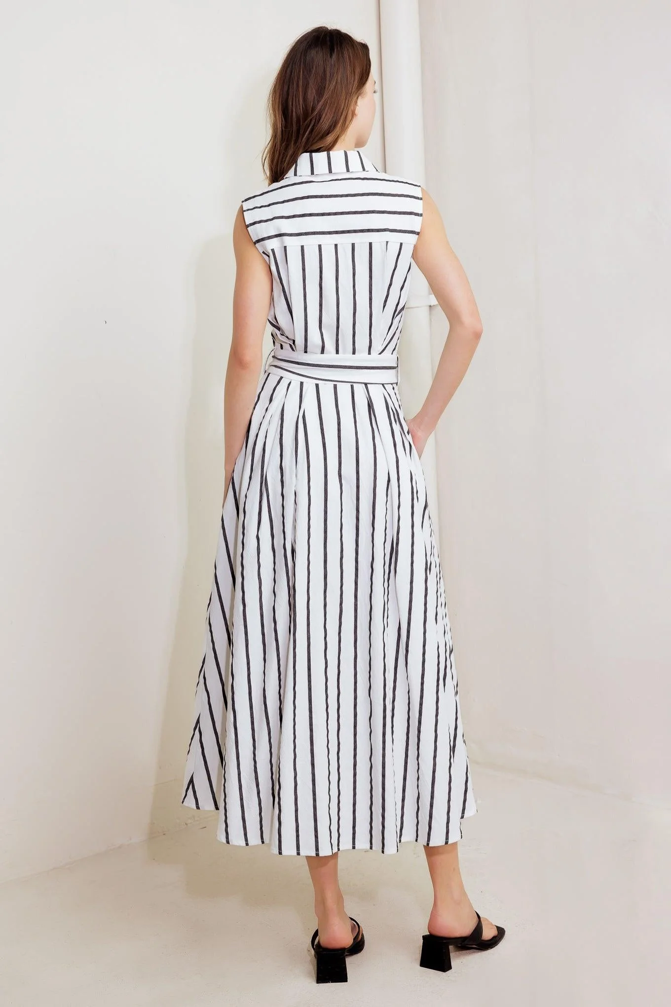 Hugs & Vanilla Clouds Woven Midi Dress - Image 7