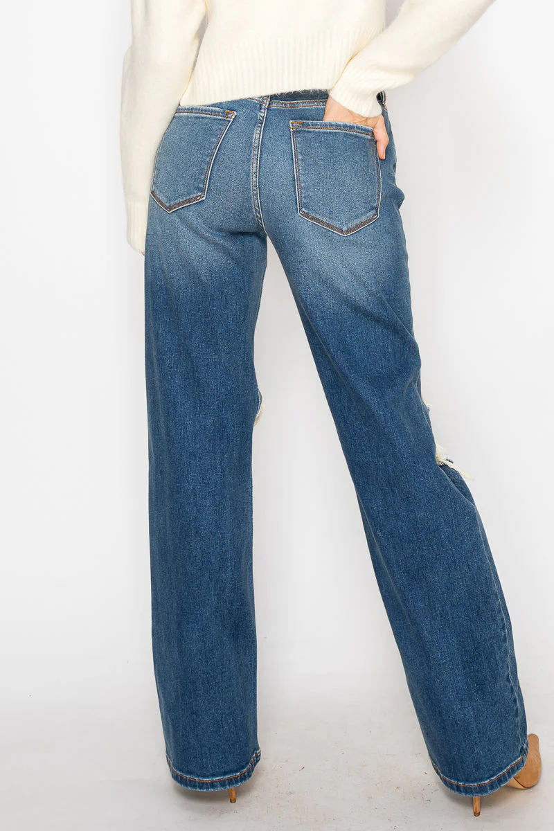 Hybrid Stretch Ripped Relaced Flare Jeans - Image 13