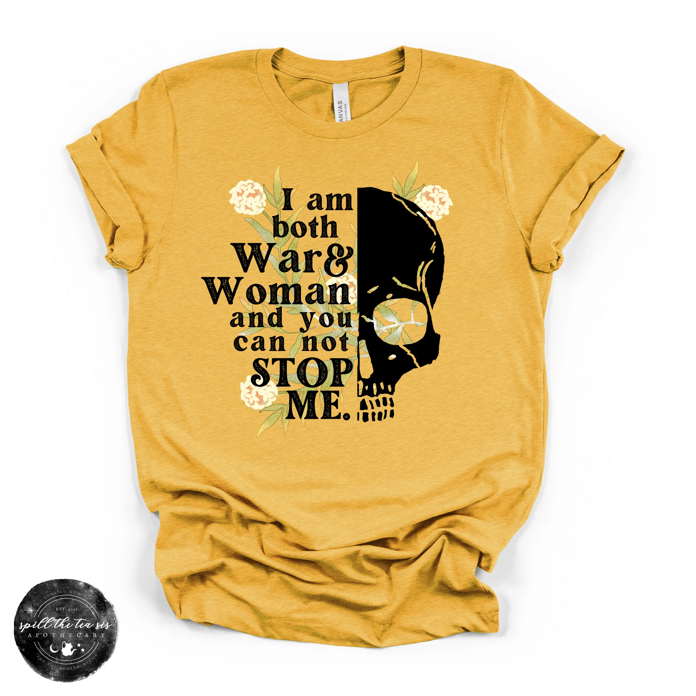 I Am Both War and Woman Tee | Fierce Empowerment Graphic T-Shirt - Image 4