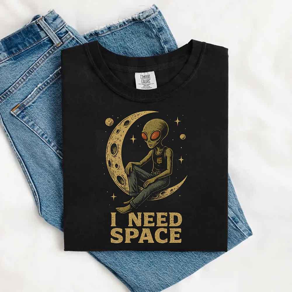 I Need Space Tee – Gothic Alternative Unisex Comfort Colors Shirt - Image 12
