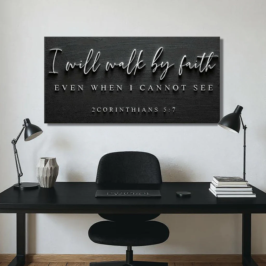 I Will Walk By Faith - 2 Corinthians 5:7 Faith Sign III - Image 5